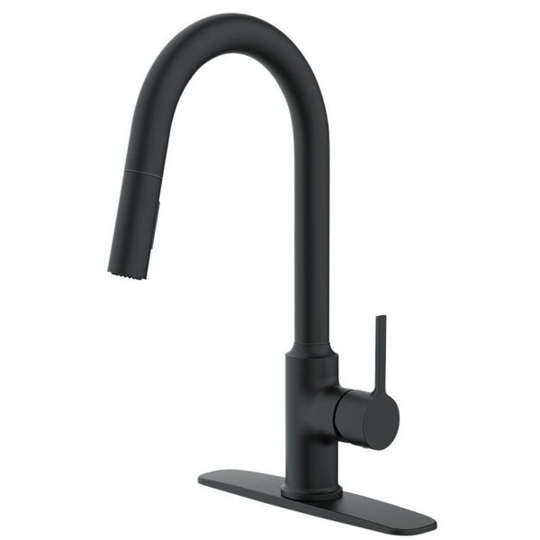 Boston Harbor Kitchen Faucet, 18 gpm, 1Faucet Handle, 1, 3Faucet Hole, BrassZincPlastic, Matte FP4AF272BL-OBA1